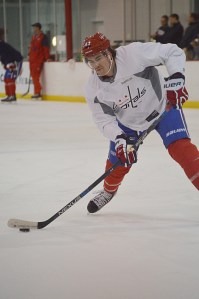 Washington Capitals Tom Wilson with the power shot. 